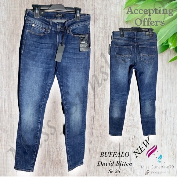 BUFFALO David Bitton NEW - Sz 26 - HOPE Mid rise stretch skinny jeans - Picture 1 of 5